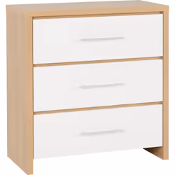 Seville Bedroom Set White High Gloss/Light Oak Effect Veneer