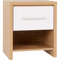 Seville Bedroom Set White High Gloss/Light Oak Effect Veneer
