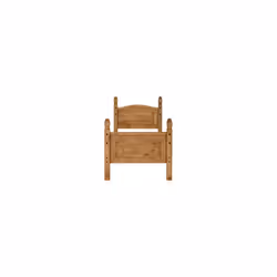 Corona Single 3ft Bed Frame High Foot End Distressed Waxed Pine