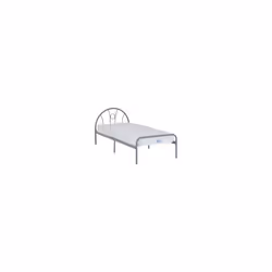 Nova Metal Bed Frame Silver-Mattress Not Include - Single 3ft-90cm