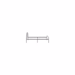 Nova Metal Bed Frame Silver-Mattress Not Include - Single 3ft-90cm