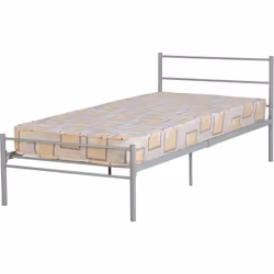 Seconique Orion Silver 3ft Single Metal Bed