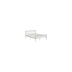 Orion Metal Bed Frame Silver-Wooden Headboard/Footboard - Small Double4ft-120cm