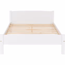 Amber 4FT 6inch Double Bed Frame Only - White