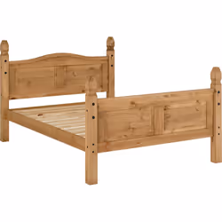 Corona 4FT 6inch Double High Foot End Bed Fram - Distressed Waxed Pine - Additional view 4