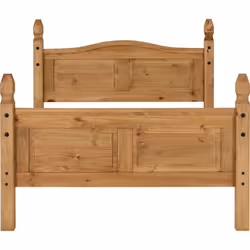 Corona 4FT 6inch Double High Foot End Bed Fram - Distressed Waxed Pine - Additional view 6