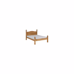 Corona Double 4ft 6inch Bed Frame Low Foot End Distressed Waxed Pine