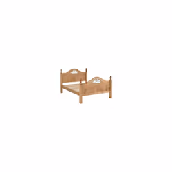 Corona Scroll Bed High Foot End Distressed Waxed Pine - Double4ft 6inch-135cm