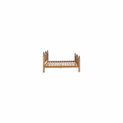 Corona Scroll Bed High Foot End Distressed Waxed Pine - Double4ft 6inch-135cm