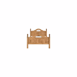 Corona Scroll Bed High Foot End Distressed Waxed Pine - Double4ft 6inch-135cm