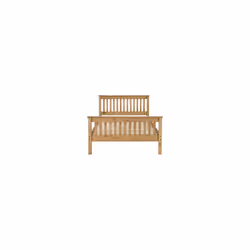 Monaco Pine Bed Frame High Foot End Distressed Waxed Pine - 4FT 6inch Double 135cm
