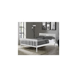 Matteo 4'6" Bed High Foot End - White