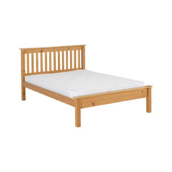 Seconique Monaco 4ft6 Double Low Foot End Bed - Antique Pine