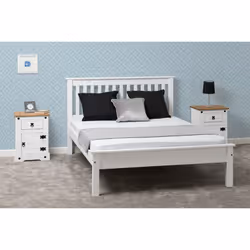Matteo 4'6" Bed Low Foot End - White