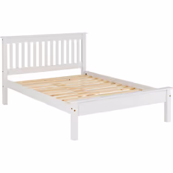 Matteo 4'6" Bed Low Foot End - White - Additional view 4