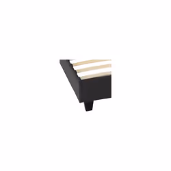Prado 4'6" Bed Black Faux Leather (Mattress  not included)