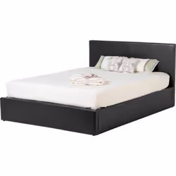 Waverley Black PU Leather Double Bed Hydraulic Bed
