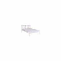 Monaco King 5ft-150cm MDF Bed Frame Low Foot End White With Pine Slats