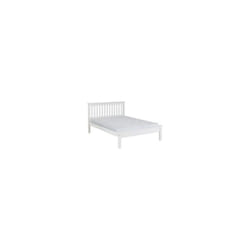 Monaco King 5ft-150cm MDF Bed Frame Low Foot End White With Pine Slats