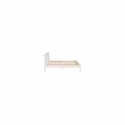 Monaco King 5ft-150cm MDF Bed Frame Low Foot End White With Pine Slats