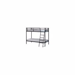 Brandon Single 3ft Bunk Metal Bed Frame Black- Mattress Not Include
