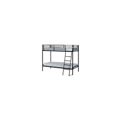 Brandon Single 3ft Bunk Metal Bed Frame Black- Mattress Not Include