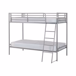 Seconique Brandon 3ft Metal Bunk Bed - Silver