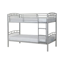 Seconique Ventura 3ft Metal Bunk Bed - Silver