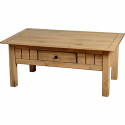 Seconique Panama Solid Waxed Pine 1 Drawer Coffee Table