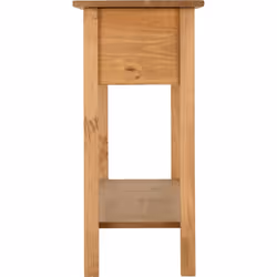 Seconique Corona Solid Mexican Waxed Pine Large Console Table with 3 drawers and shelf