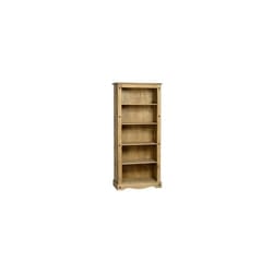 Corona Tall Bookcase - Distressed Waxed Pine