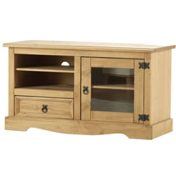 Seconique Corona Mexican Solid Pine 1 Door 1 Drawer Tv Entertainment Unit