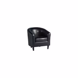 Tempo Tub Chair Black Faux Leather