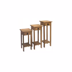 Seconique Corona Mexican Pine Set of 3 Plant Stands