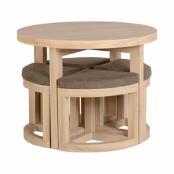 Seconique Cambourne Stowaway Dining Set - Table & 4 Chairs - Sonoma Oak