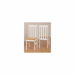 Seconique Ludlow Pine 4 Seater Dining Set - Oak & White Lacquer Finish - Additional view 5