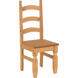 Seconique Corona Distressed Waxed Pine Dining Chairs, Set of 2