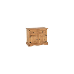 Corona 2 Door 2 Drawer Sideboard Drawer Base Distressed Waxed Pine