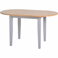 Seconique Oxford Extending Dining Set, Natural Oak and Grey Fabric
