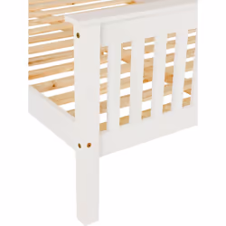 Monaco 4FT Small Double  High Foot End Bed Frame Only - White