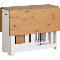 Santos Butterfly Dining Set in White/Distressed Waxed Pine