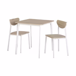 Seconique Riley Small Dining Set - Light Oak Veneer Table & 2 Chairs