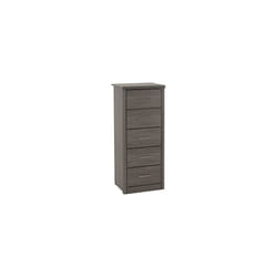 Lisbon 5 Drawer Narrow Chest Black Wood Grain