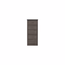 Lisbon 5 Drawer Narrow Chest Black Wood Grain