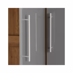 Seville 3 Door 2 Drawer Wardrobe Grey Gloss and Oak Effect Hanging Rail Shelves
