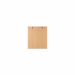 Nevada 4 Door 2 Drawer Mirrored Wardrobe in Oyster Gloss and Oak Effect Finish