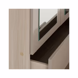 Nevada 3 Door 2 Drawer  Mirrored Wardrobe OYSTER