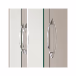 Nevada 3 Door 2 Drawer  Mirrored Wardrobe OYSTER
