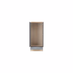 Nevada Wardrobe Grey 2 Door 1 Drawer Gloss and Oak Effect Hanging Rail