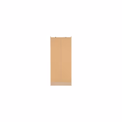 Nevada Wardrobe 2 Door 1 Drawer Oyster Gloss and Oak Finish Drawer Hanging Rail